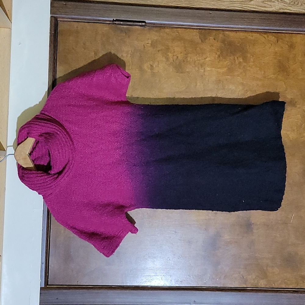 Kensie Women's Long Sweater Cowlneck Shortsleeve Sz. XS